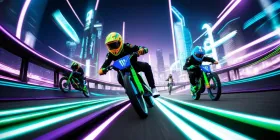 Neon Rebellion: Trick Racing Through Futuristic Rails