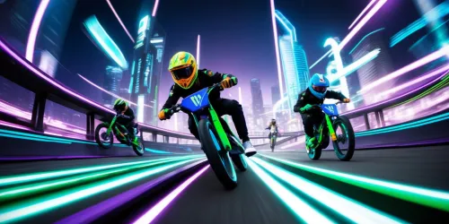 Neon Rebellion: Trick Racing Through Futuristic Rails